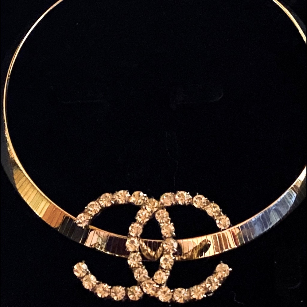 A Omega Necklace 8mm With A Chanel Jumbo Slide